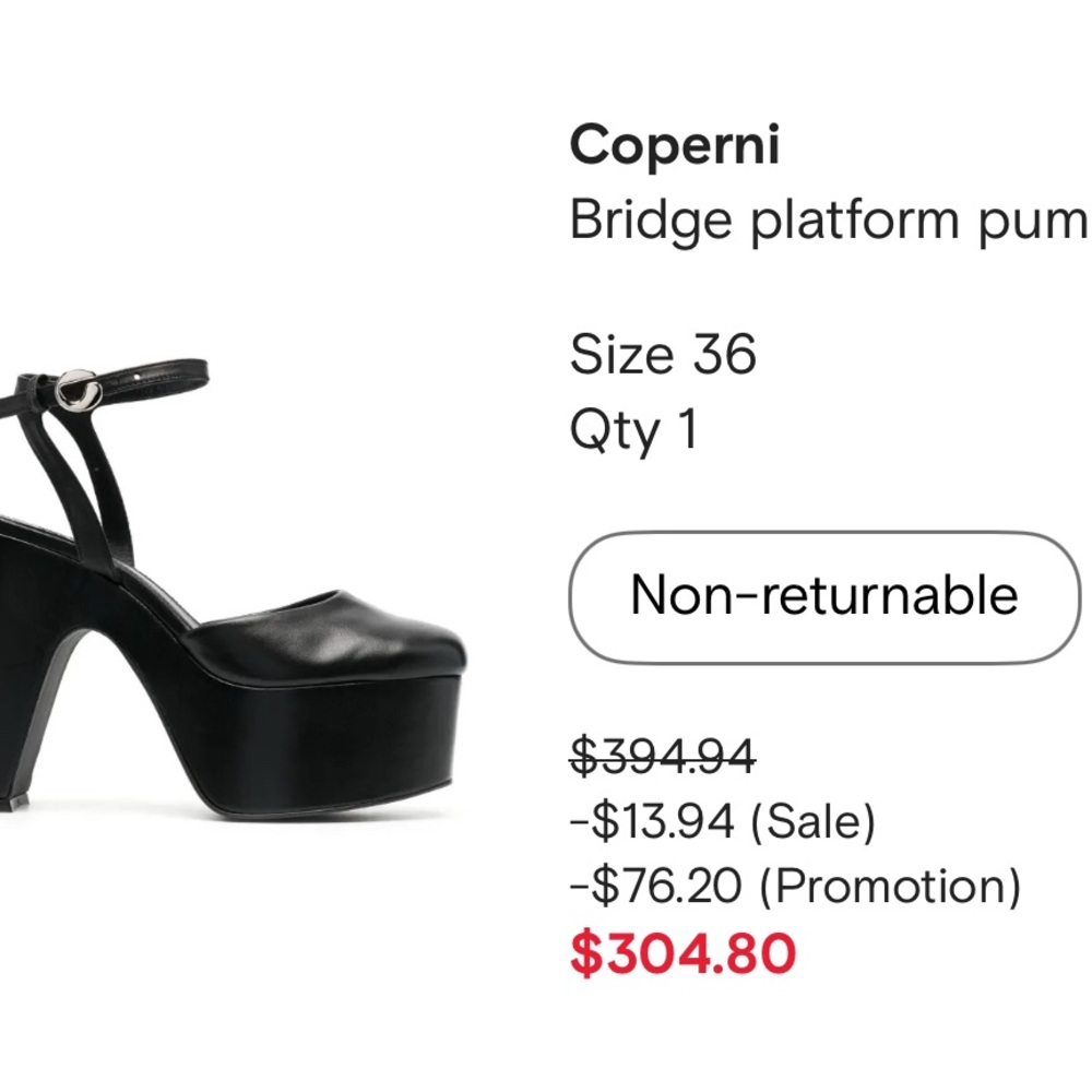 Coperni Black Bridge Platform Pumps
